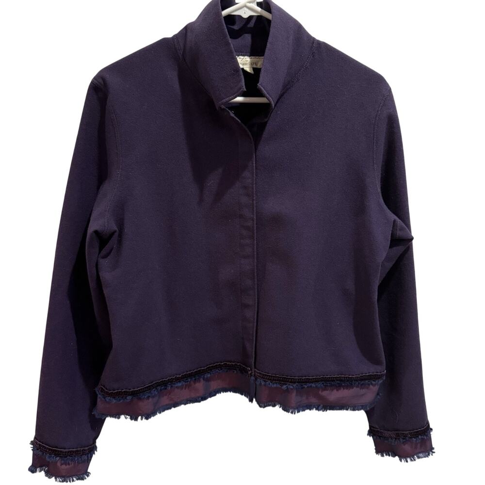 Patsy Seddon For Phase 8 Women’s Purple Wool Jacket 14 Fringe Vtg Abs Gorgeous!